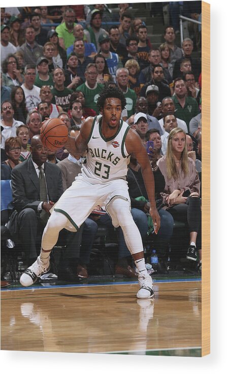 Nba Pro Basketball Wood Print featuring the photograph Sterling Brown by Gary Dineen