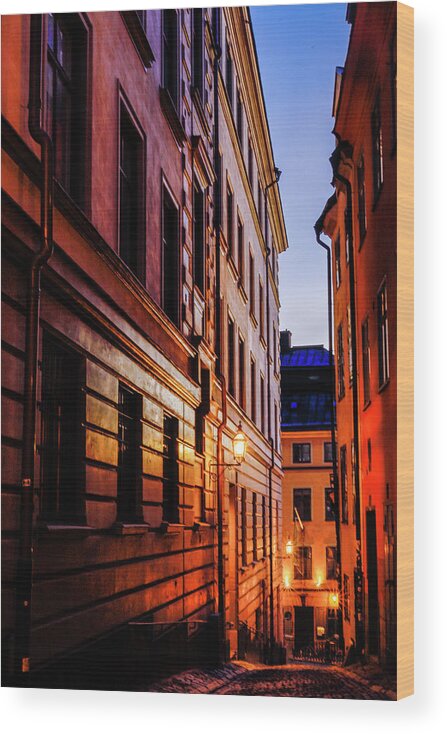 Europe Wood Print featuring the photograph Stockholm Old Town by Alexander Farnsworth