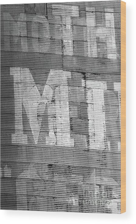 Story Mill Wood Print featuring the photograph Story Mill Bozeman Montana Signage by Edward Fielding