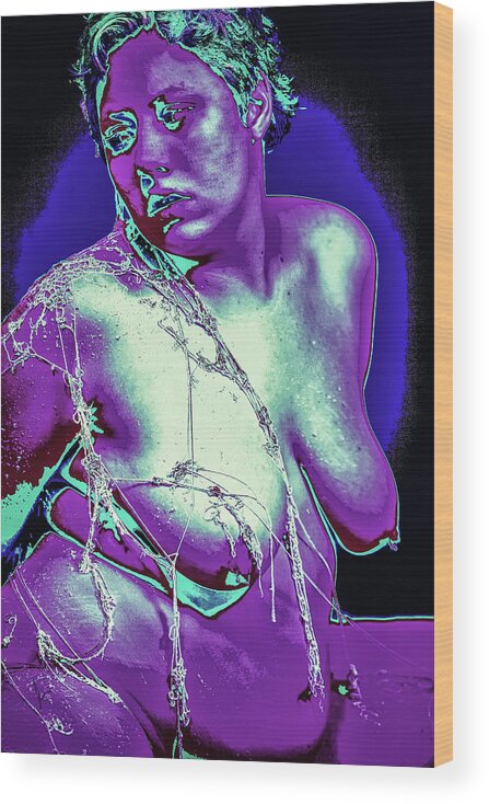 Black Light Wood Print featuring the photograph Stringy by Jose Pagan