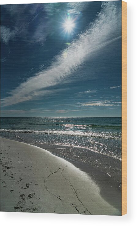 Sunrise Wood Print featuring the photograph Sunrise Destin Beach Florida by Bob Slitzan