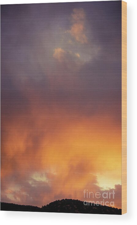 Natanson Wood Print featuring the photograph Sunset in the Ortiz Mountains 17 by Steven Natanson
