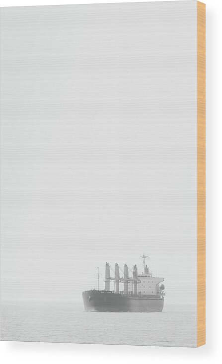 Bulk Carrier Wood Print featuring the photograph The Enigmatic Carrier by Wim Lanclus