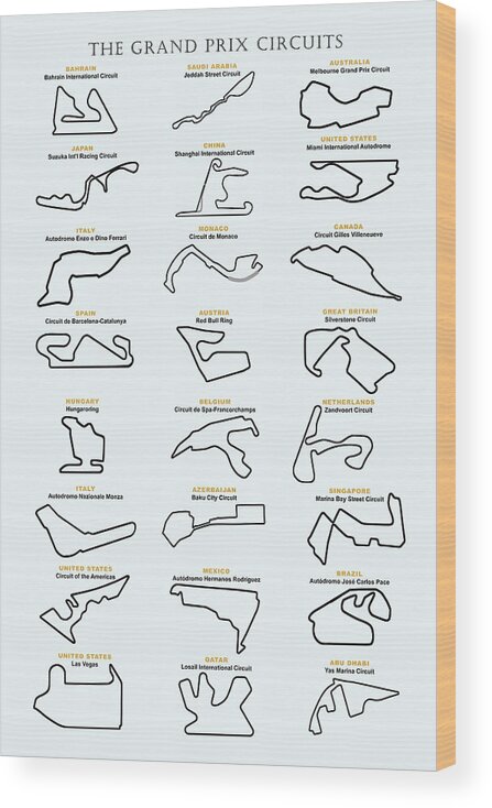 Circuit Of The Americas Wood Print featuring the photograph The Grand Prix Circuits by Mark Rogan