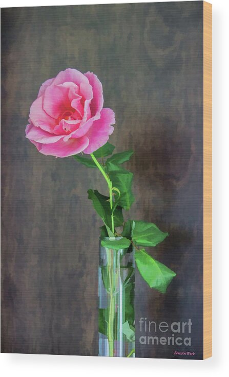 Rose Wood Print featuring the photograph The Last One Rose by Roberta Byram