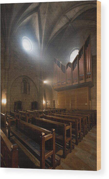 Instrument Wood Print featuring the photograph The Organ of Leyre Monastery by Micah Offman
