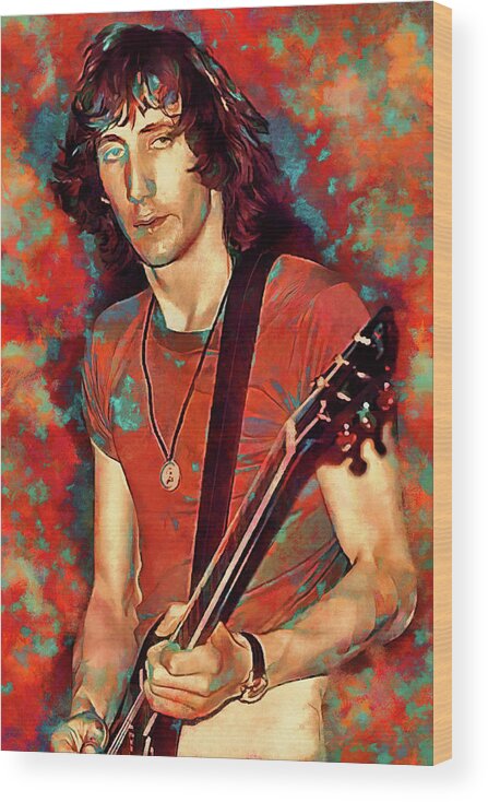 The Who Wood Print featuring the mixed media The Who Pete Townsend Art Eminence Front by The Rocker Chic