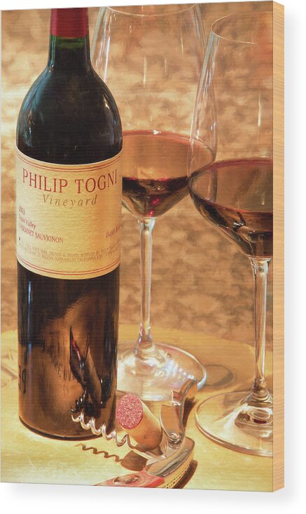 Cabernet Sauvignon Wood Print featuring the photograph Togni Wine 19 by David Letts