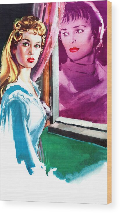 Tradita Wood Print featuring the painting ''Tradita'', 1954, movie poster painting by Angelo Cesselon by Movie World Posters