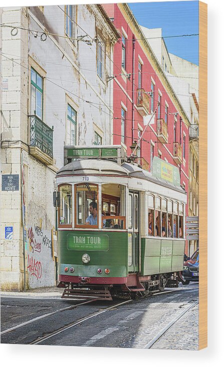 Portugal Photography Wood Print featuring the photograph Tram Tour by Marla Brown