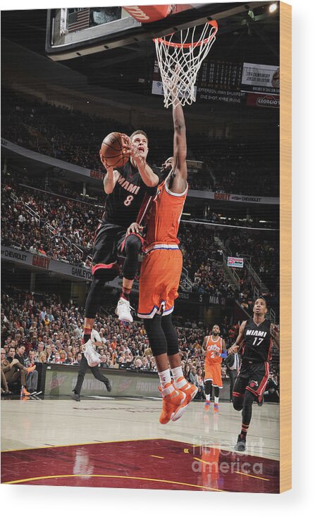 Tyler Johnson Wood Print featuring the photograph Tristan Thompson and Tyler Johnson by David Liam Kyle