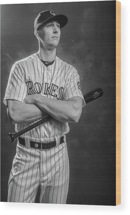 Media Day Wood Print featuring the photograph Troy Tulowitzki by Rob Tringali