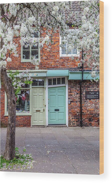 Uk Wood Print featuring the photograph Two Doors in York by W Chris Fooshee
