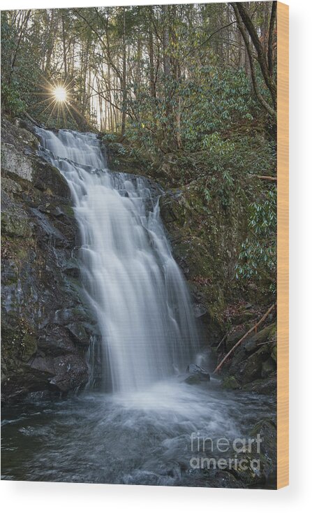 Tennessee Wood Print featuring the photograph Upper Spruce Flats Falls by Phil Perkins