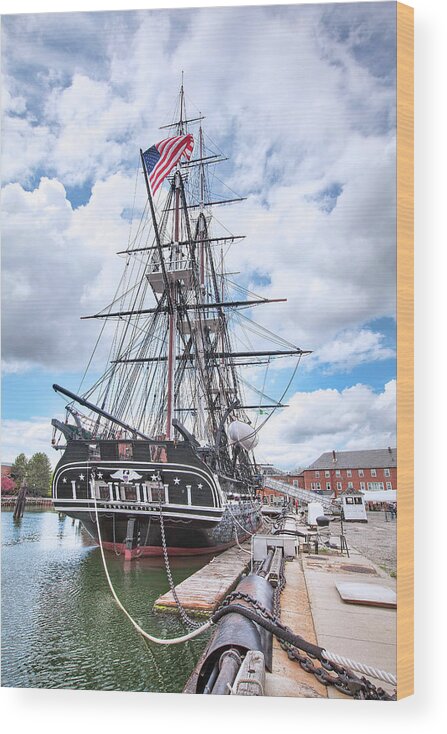 Uss Constitution Wood Print featuring the photograph USS Constitution by Eric Gendron