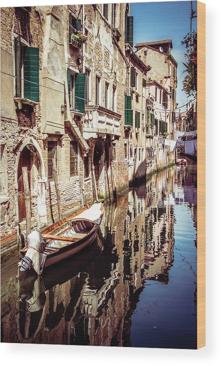 Italy Wood Print featuring the photograph Venice #3 by Alberto Zanoni