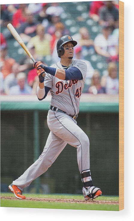 American League Baseball Wood Print featuring the photograph Victor Martinez by Jason Miller