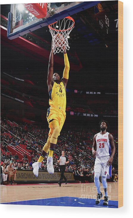 Nba Pro Basketball Wood Print featuring the photograph Victor Oladipo by Chris Schwegler