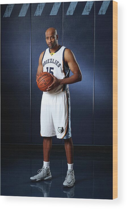 Media Day Wood Print featuring the photograph Vince Carter by Joe Murphy