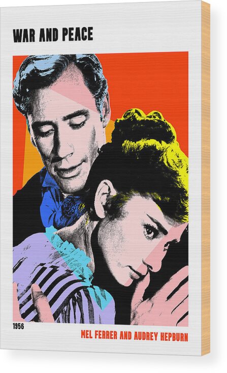 Synopsis Wood Print featuring the mixed media ''War and Peace'', 1956, movie poster, with synopsis by Movie World Posters