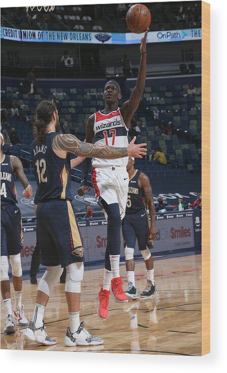 Smoothie King Center Wood Print featuring the photograph Washington Wizards v New Orleans Pelicans by Layne Murdoch Jr.