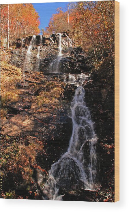 Waterfall Wood Print featuring the photograph Waterfall - Amicacola Falls, Ga. by Richard Krebs