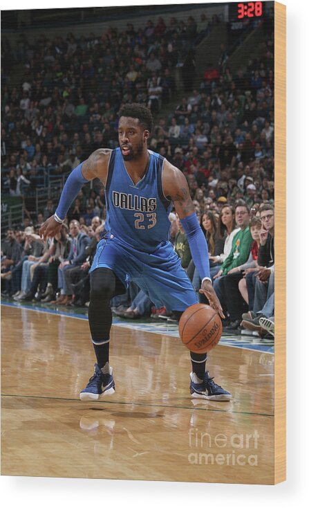 Wesley Matthews Wood Print featuring the photograph Wesley Matthews by Gary Dineen