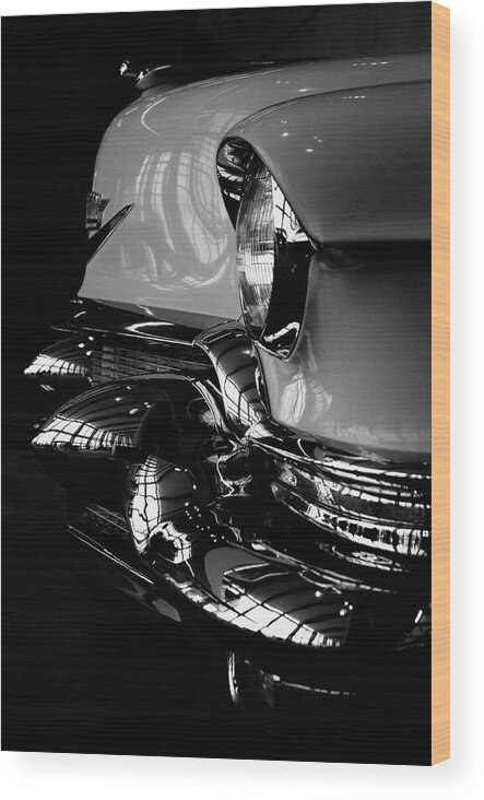 Cadillac Wood Print featuring the photograph Wicked Softness 1956 Cadillac Coupe DeVille by Karen Cox