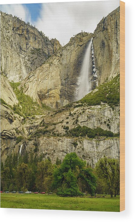 Yosemite Falls Wood Print featuring the photograph Yosemite Falls in Spring by Lindsay Thomson