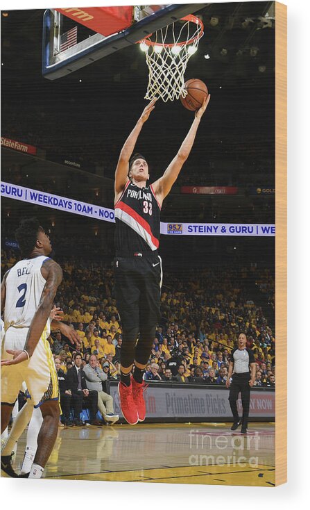 Playoffs Wood Print featuring the photograph Zach Collins by Noah Graham