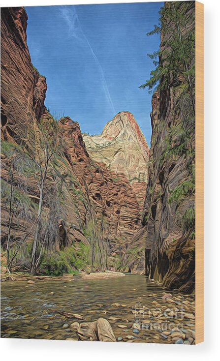 Zion National Park Wood Print featuring the photograph Zion National Park Artistic 2021 by Chuck Kuhn