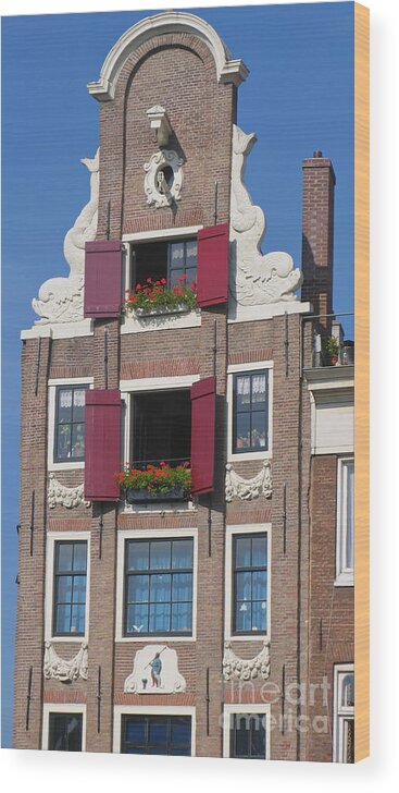 Amsterdam Buildings Wood Print featuring the photograph Good Morning #2 by Suzanne Oesterling