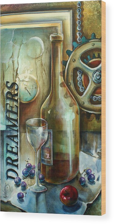 Still Life Wood Print featuring the painting Untitled 3 by Michael Lang