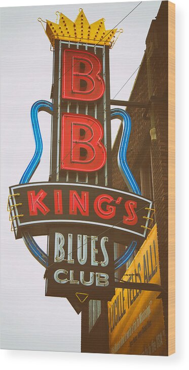 Bb King Wood Print featuring the photograph BB King's Blues Club by Mary Lee Dereske