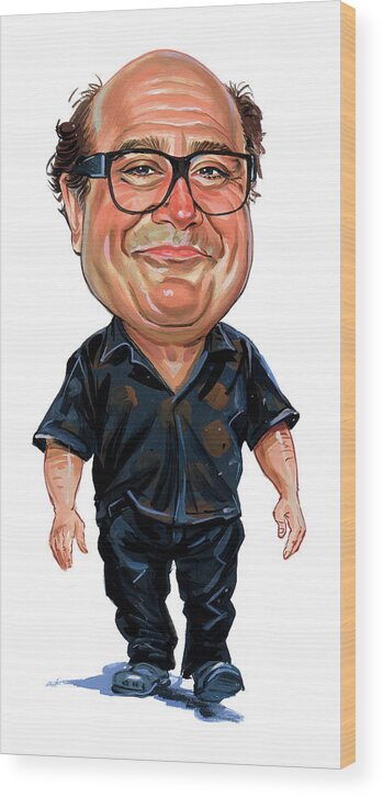 Danny Devito Wood Print featuring the painting Danny DeVito by Art 