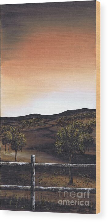 Trees Wood Print featuring the painting Freedom Road by Kenneth Clarke