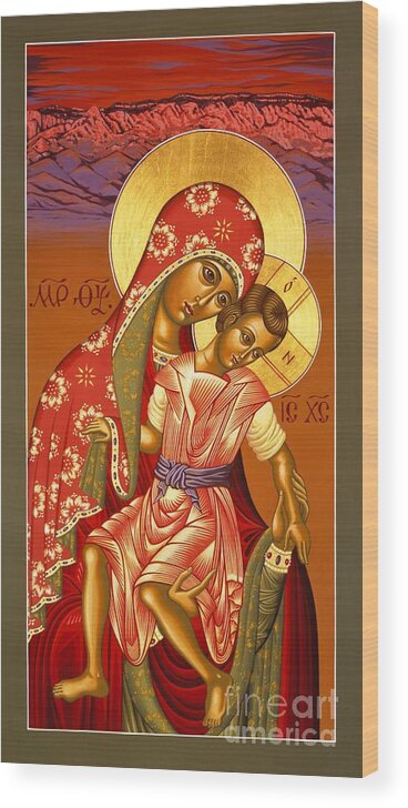 Mother Of God Wood Print featuring the painting Nuestra Senora de las Sandias 008 by William Hart McNichols
