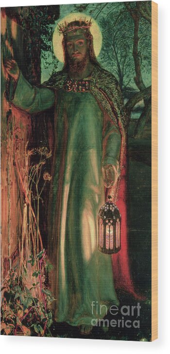 Jesus Wood Print featuring the painting The Light of the World by William Holman Hunt