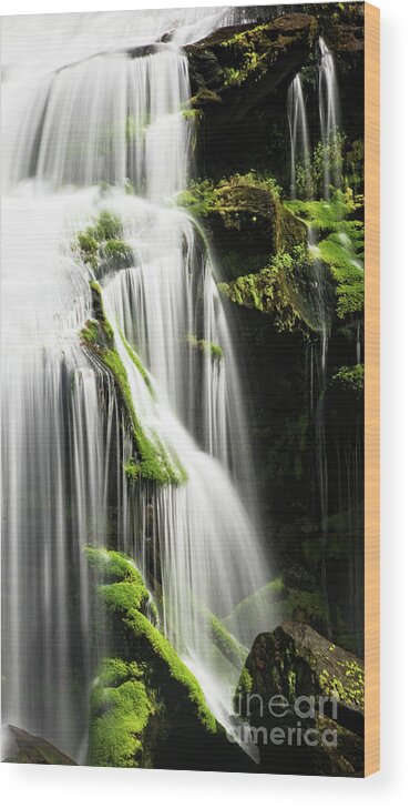 Water Wood Print featuring the photograph Bald River Falls by Nicki McManus