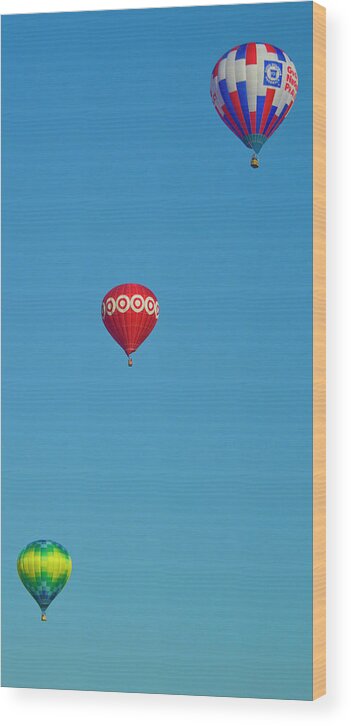 Hot Air Ballons Wood Print featuring the photograph Color Sky by Arthur Bohlmann