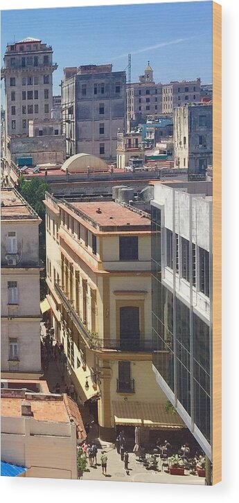 Cuba Wood Print featuring the photograph Havana Cityscape by Kerry Obrist