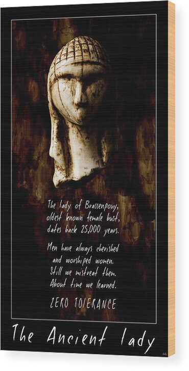 Zero Tolerance Wood Print featuring the photograph The Ancient Lady complete by Weston Westmoreland