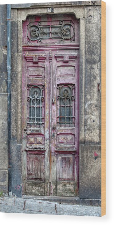 Door Wood Print featuring the photograph Door 52 of Porto by David Letts