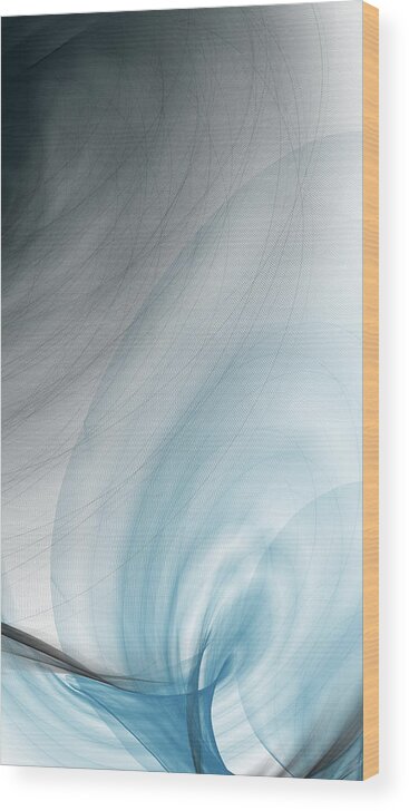 Turquoise Art Wood Print featuring the painting Harmonious Balance by Lourry Legarde