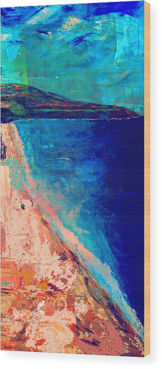 Seascape Wood Print featuring the painting PV Abstract by Jamie Frier