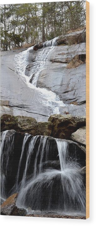 Waterfall Flow Wood Print featuring the photograph Water Faucet by Jeff Bjune 
