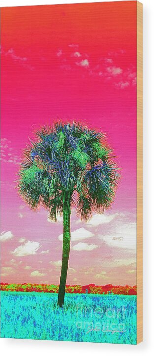 Wild Palms Wood Print featuring the photograph Wild Palm 2 by John Douglas