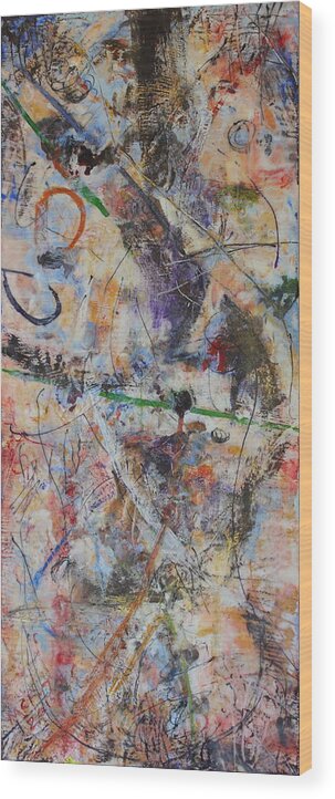 Abstract Wood Print featuring the painting We Are What We Are #2 by Mary C Farrenkopf