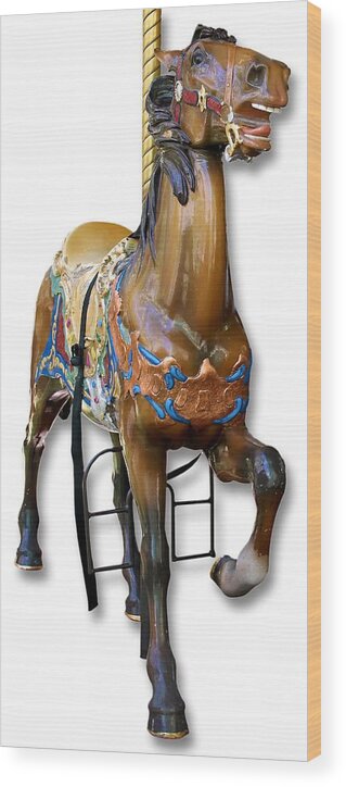 Carousel Wood Print featuring the photograph Carousel Horse by Bob Slitzan