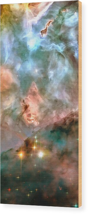 Nebula Wood Print featuring the photograph Space image - stars and nebula by Matthias Hauser